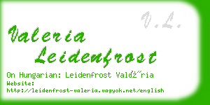 valeria leidenfrost business card